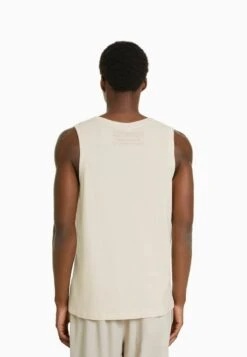 BERSHKA STRAPPY - Top - White -Bershka Verkaufsgeschäft fddc2253ba054727889159dd395317a6