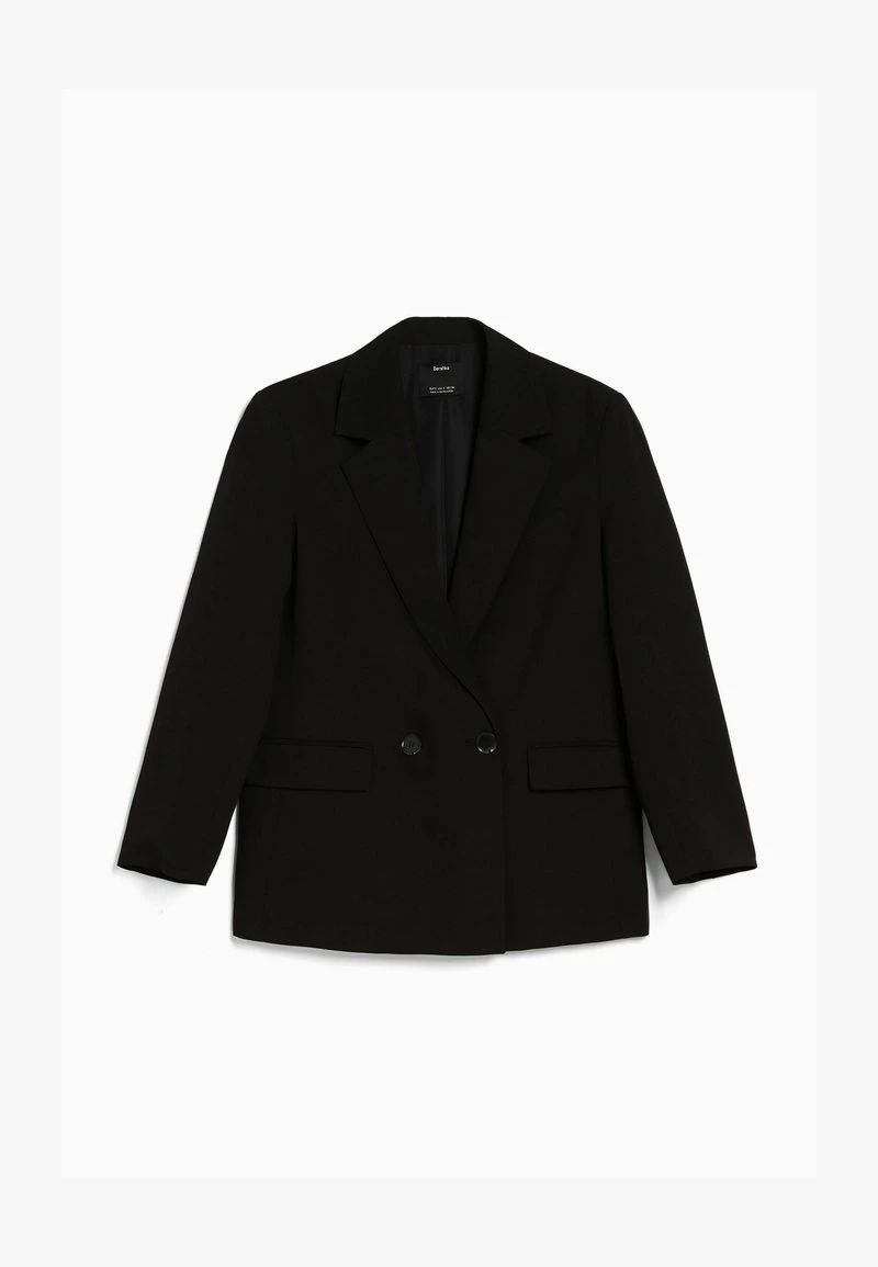 BERSHKA REGULARFIT TAILORED - FEMININE-CUT DOUBLE-BREASTED - Kurzmantel - Black 7 BERSHKA REGULARFIT TAILORED - FEMININE-CUT DOUBLE-BREASTED - Kurzmantel - Black – Bild 5