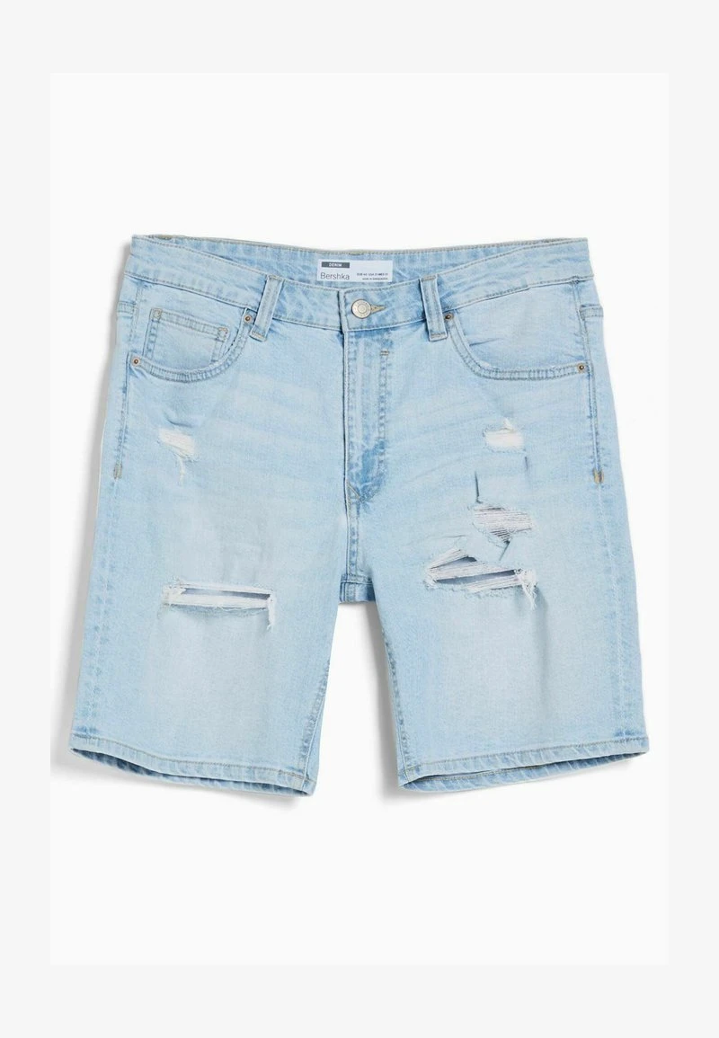 BERSHKA RIPPED - BERMUDA - Jeans Shorts - Light Blue 7 BERSHKA RIPPED - BERMUDA - Jeans Shorts - Light Blue – Bild 5