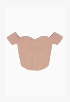 BERSHKA SHORT SLEEVE OFF-THE-SHOULDER - T-Shirt Print - Pink -Bershka Verkaufsgeschäft ffc32b742c0f4acba1b74385f671f186